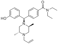 4-[(AR*)-ALPHA-((2S*,5R*)-4-ALLYL-2,5-DIMETHYL-1-PIPERAZINYL)-3-HYDROXYBENZYL]-N,N-DIETHYLBENZAMIDE 구조식 이미지