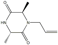 2,5-Piperazinedione,3,6-dimethyl-1-(2-propenyl)-,(2S-trans)-(9CI) Structure