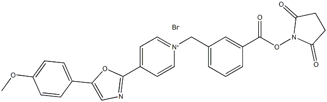 1-[3-(SUCCINIMIDYLOXYCARBONYL)BENZYL]-4-[5-(4-METHOXYPHENYL)-2-OXAZOLYL] PYRIDINIUM BROMIDE Structure