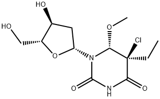 5-chloro-5-ethyl-6-methoxy-5,6-dihydro-2'-deoxyuridine 구조식 이미지