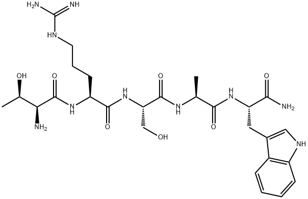 H-THR-ARG-SER-ALA-TRP-NH2 Structure