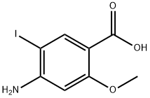 4-아미노-5-요오도-2-메톡시벤젠카르복실산 구조식 이미지