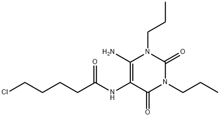 Pentanamide,  N-(6-amino-1,2,3,4-tetrahydro-2,4-dioxo-1,3-dipropyl-5-pyrimidinyl)-5-chloro- 구조식 이미지