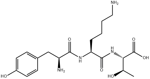 H-TYR-LYS-THR-OH Structure