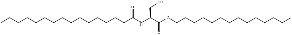 L-Serine, N-(1-oxohexadecyl)-, tetradecyl ester Structure