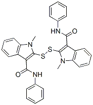 2,2-dithiobis(1-methyl-N-phenyl-1H-indole-3-carboxamide) Structure