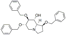 8-Indolizinol, octahydro-1,6,7-tris(phenylmethoxy)-, 1S-(1.alpha.,6.beta.,7.alpha.,8.beta.,8a.beta.)- 구조식 이미지