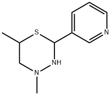 3,4,5,6-Tetrahydro-4,6-dimethyl-2-(3-pyridinyl)-2H-1,3,4-thiadiazine 구조식 이미지