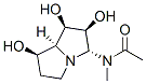 Acetamide, N-(hexahydro-1,2,7-trihydroxy-1H-pyrrolizin-3-yl)methyl-, 1R-(1.alpha.,2.beta.,3.alpha.,7.beta.,7a.alpha.)- 구조식 이미지