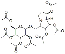 .beta.-D-Glucopyranoside, 1,2,7-tris(acetyloxy)hexahydro-1H-pyrrolizin-3-ylmethyl, 2,3,4,6-tetraacetate, 1R-(1.alpha.,2.beta.,3.alpha.,7.beta.,7a.alpha.)- Structure