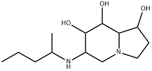 1,7,8-Indolizinetriol, octahydro-6-(1-methylbutyl)amino- Structure