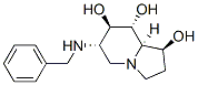 1,7,8-Indolizinetriol, octahydro-6-(phenylmethyl)amino-, 1S-(1.alpha.,6.beta.,7.alpha.,8.beta.,8a.beta.)- Structure
