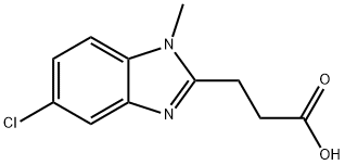 3-(5-Chloro-1-methyl-1H-benzoimidazol-2-yl)-propionic acid Structure