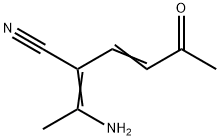 3-Hexenenitrile,  2-(1-aminoethylidene)-5-oxo- Structure