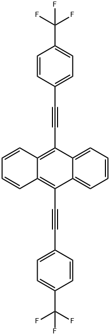 9,10-BIS(4-TRIFLUOROMETHYLPHENYLETHYNYL)ANTHRACENE Structure