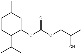 Carbonic acid, 2-hydroxypropyl 5-methyl-2-(1-methylethyl)cyclohexyl ester Structure