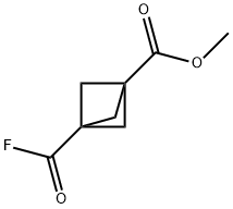 Bicyclo[1.1.1]pentane-1-carboxylic acid, 3-(fluorocarbonyl)-, methyl ester (9CI) Structure