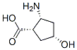 Cyclopentanecarboxylic acid, 2-amino-4-hydroxy-, (1alpha,2alpha,4alpha)- (9CI) Structure
