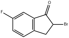 2-BROMO-2,3-DIHYDRO-6-FLUORO-1H-INDEN-1-ONE 구조식 이미지