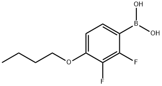 4-부톡시-2,3-디플루오로페닐보론산 구조식 이미지