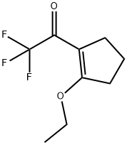 Ethanone, 1-(2-ethoxy-1-cyclopenten-1-yl)-2,2,2-trifluoro- (9CI) 구조식 이미지