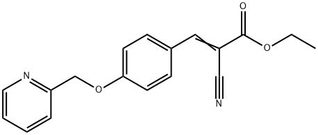 Ethyl-2-cyano-3-[4-(pyridin-2-ylmethoxy)-phenyl]prop-2-enoate Structure