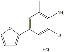 2-Chloro-4-(furan-2-yl)-6-methylaniline hydrochloride Structure