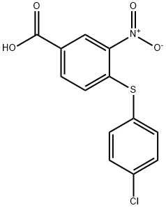4-[(4-CHLOROPHENYL)SULFANYL]-3-NITROBENZENECARBOXYLIC ACID Structure