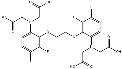 1,2-bis(2-amino-5,6-difluorophenoxy)ethane-N,N,N',N'-tetraacetic acid Structure