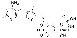 [[2-[3-[(4-amino-2-methyl-pyrimidin-5-yl)methyl]-4-methyl-1-thia-3-azoniacyclopenta-2,4-dien-5-yl]ethoxy-hydroxy-phosphoryl]oxy-hydroxy-phosphoryl]oxyphosphonic acid 구조식 이미지