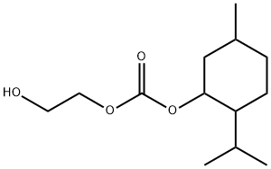 Carbonic acid, 2-hydroxyethyl 5-methyl-2-(1-methylethyl)cyclohexyl ester Structure