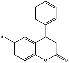 6-BroMo-3,4-dihydro-4-phenyl-2H-1-benzopyran-2-one 구조식 이미지