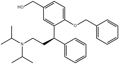 BenzeneMethanol, 3-[(1R)-3-[bis(1-Methylethyl)aMino]-1-phenylpropyl]-4-(phenylMethoxy)- Structure