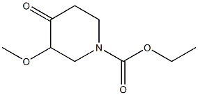 1-Piperidinecarboxylic  acid,  3-methoxy-4-oxo-,  ethyl  ester,  (-)- Structure