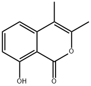 8-Hydroxy-3,4-dimethyl-1H-2-benzopyran-1-one 구조식 이미지