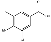 4-AMINO-3-CHLORO-5-METHYLBENZOIC ACID Structure