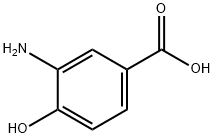 3-Amino-4-hydroxybenzoic acid 구조식 이미지