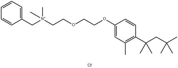 Diisobutylcresoxyethoxyethyldimethyl벤질염화암모늄 구조식 이미지