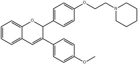 2-(4-(2-piperidinoethoxy)phenyl)-3-(4-methoxyphenyl)-2H-benzopyran 구조식 이미지