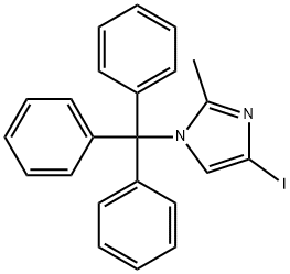 2-METHYL-4-IODO-1-TRITYLIMIDAZOLE Structure