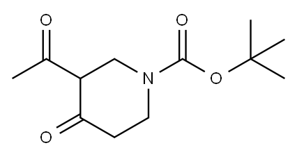 TERT-BUTYL 3-ACETYL-4-OXOPIPERIDINE-1-CARBOXYLATE Structure