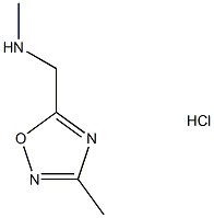 N-Methyl-1-(3-methyl-1,2,4-oxadiazol-5-yl)methanamine hydrochloride Structure