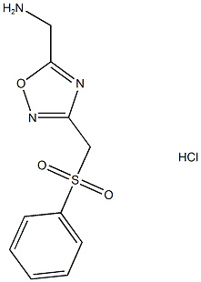 (3-((Phenylsulfonyl)methyl)-1,2,4-oxadiazol-5-yl)methanamine hydrochloride 구조식 이미지