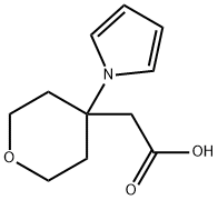 [4-(1H-Pyrrol-1-yl)tetrahydro-2H-pyran-4-yl]acetic acid Structure