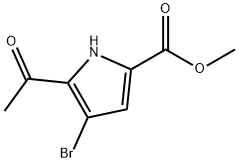 메틸5-아세틸-4-브로모-1H-피롤-2-카르복실레이트 구조식 이미지