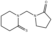 2-Pyrrolidinone,  1-[(2-thioxo-1-piperidinyl)methyl]- Structure