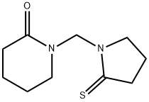 2-Piperidinone,  1-[(2-thioxo-1-pyrrolidinyl)methyl]- Structure