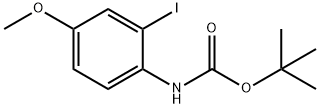 tert-Butyl 2-iodo-4-methoxyphenylcarbamate 구조식 이미지