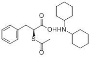 2(S)-ACETYLTHIO-BENZENEPROPANOIC ACID N-CYCLOHEXYLCYCLOHEXANAMINE Structure