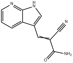 2-Propenamide, 2-cyano-3-(1H-pyrrolo[2,3-b]pyridin-3-yl)- Structure